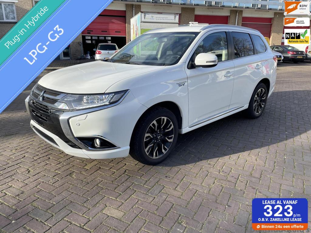 Mitsubishi Outlander 2.0 PHEV Hybrid LPG G3 uniek Plug-in, Auto's, Mitsubishi, 1998 cc, Euro 6, 4 cilinders, Wit