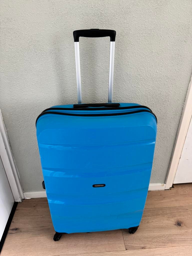 Reiskoffer (blauw), Gebruikt, Hard kunststof, 45 tot 55 cm, 70 cm of meer