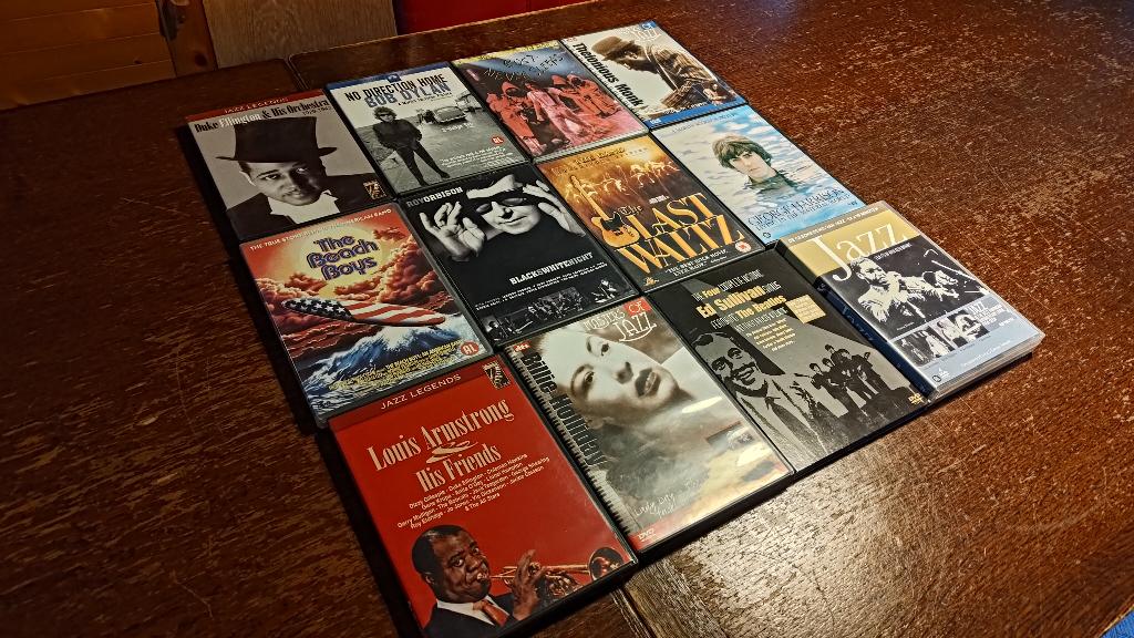 12x Muziek DVDs - Jazz | Rock n Roll | Blues, Cd's en Dvd's, Alle leeftijden, Ophalen of Verzenden, Gebruikt, Documentaire