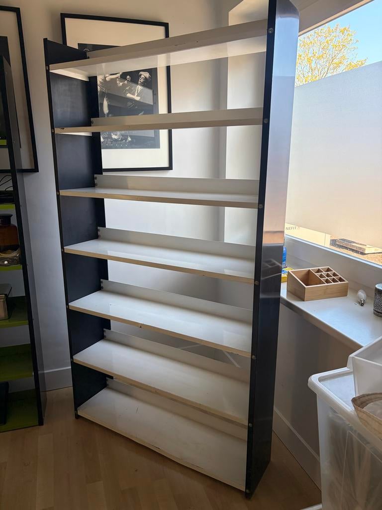 Vintage Tomado metalen Kast Boekenkast - Jaren '50 Design, Huis en Inrichting, Ophalen, Met plank(en), Gebruikt, Vintage mid century