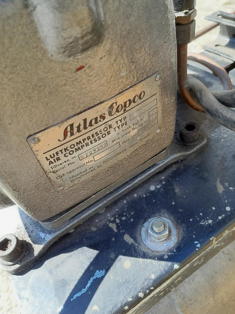 compressor atlas copco, Doe-het-zelf en Verbouw, Ophalen, Gebruikt, Mobiel, 6 tot 10 bar
