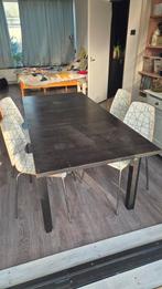 Gratis Ikea eettafel en stoelen, Ophalen, Gebruikt, Rechthoekig, 50 tot 100 cm