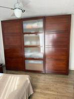 Slaapkamer set: kast, dressoir, spiegel, 2 nachtkastjes, Ophalen, Gebruikt, 200 cm of meer, Klassiek / Engels