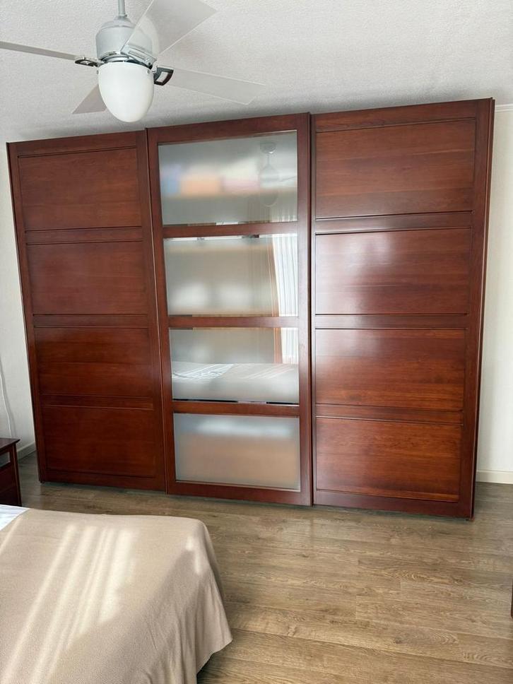 Slaapkamer set: kast, dressoir, spiegel, 2 nachtkastjes, Huis en Inrichting, Kasten | Kledingkasten, Gebruikt, 200 cm of meer