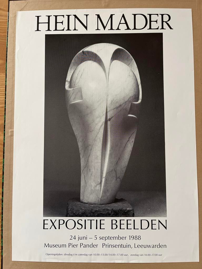 Hein Mader Expositie Beelden Poster 1988, Ophalen of Verzenden