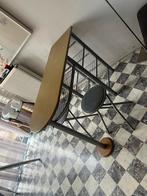 Bar tafel met 2 krukken, Ophalen of Verzenden, Gebruikt, Inclusief barstoelen