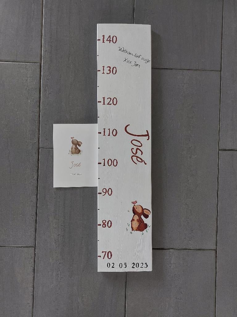 RW Houtidee – Groeimeter / Meetplank, Kraamcadeau, Info@rwhoutidee.nl, Nieuw, Ophalen of Verzenden