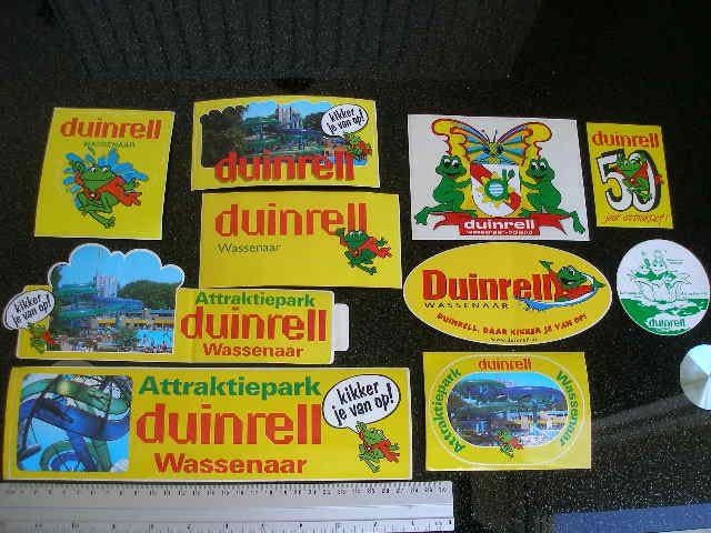 10x sticker attraktiepark duinrell wassenaar logo kikker D, Verzenden, Zo goed als nieuw, Bedrijf of Vereniging
