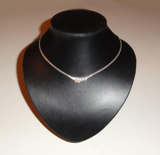 Ketting Modern Vrije vorm Fantasie Choker Zilver, Ophalen of Verzenden, Zo goed als nieuw, Zilver, Zilver