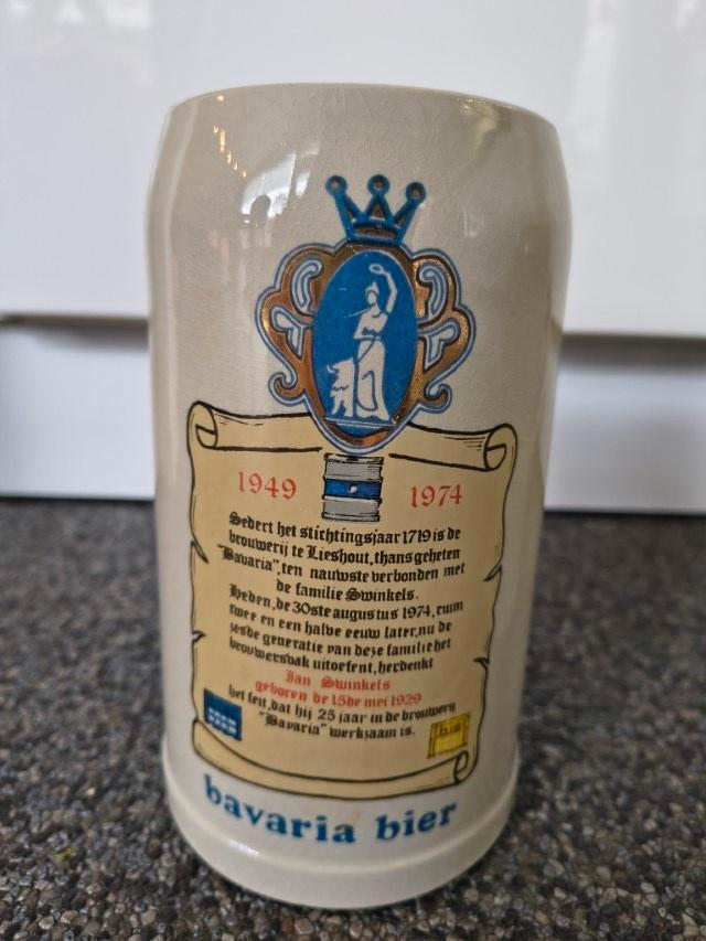 * Bavaria stenen pul 25 jubileum 1949 – 1974 Jan *, Verzamelen, Biermerken, Zo goed als nieuw, Pul(len), Bavaria, Ophalen of Verzenden