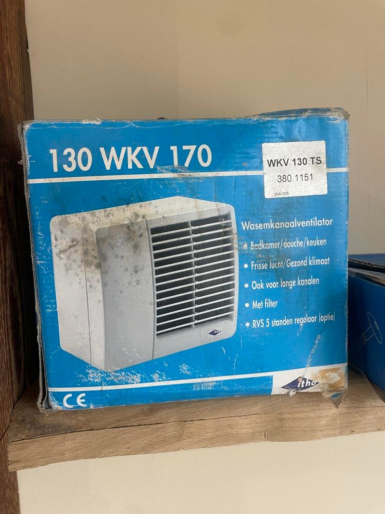 Itho WKV 130 TS wasemkanaalventilator, Ophalen of Verzenden, Gebruikt, Overige