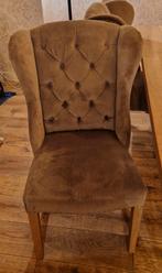 4 hele mooie eetkamerstoelen, Huis en Inrichting, Stoelen, Ophalen, Zo goed als nieuw, Bruin, Eén