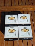 4x Olucia Tyron Inbouwspot Zwart/Goud, Huis en Inrichting, Lampen | Spots, Ophalen, Metaal of Aluminium, Nieuw, Inbouw