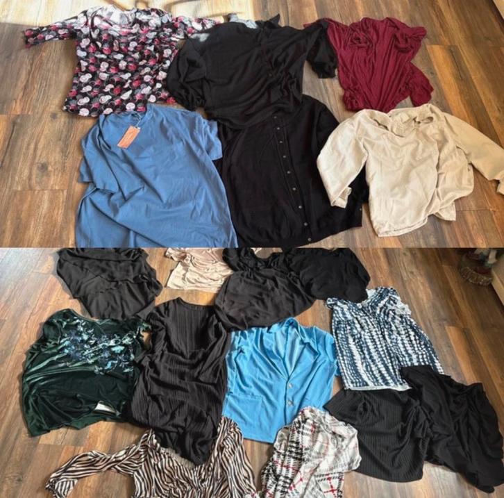Grote partij 42 stuks dameskleding maat 46-54, Kleding | Dames, Dames-kledingpakketten, Zo goed als nieuw, Maat 46/48 (XL) of groter