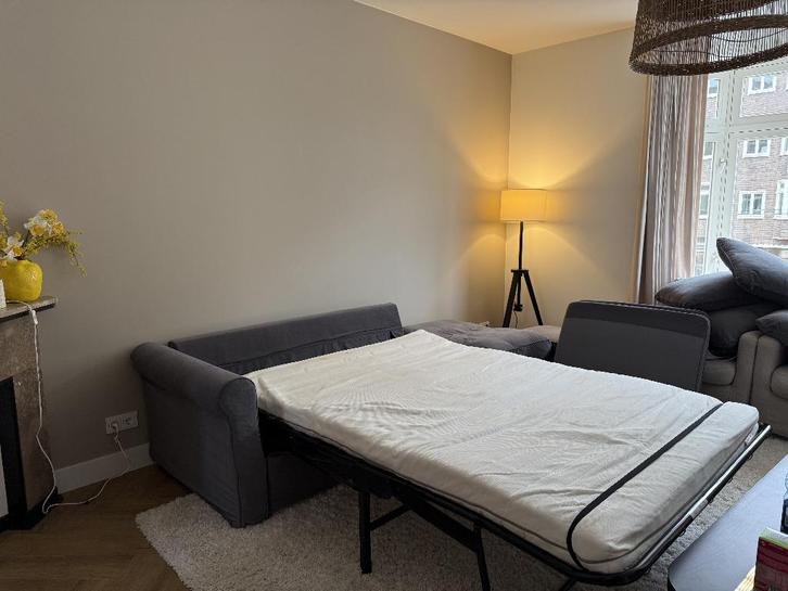 IKEA GRÖNLID slaapbank met opbergruimte – donkergrijs, Huis en Inrichting, Slaapkamer | Slaapbanken, Gebruikt, 140 cm, 190 cm of minder