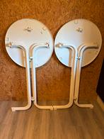 2 statafels met zwarte hoes, Ophalen, Gebruikt