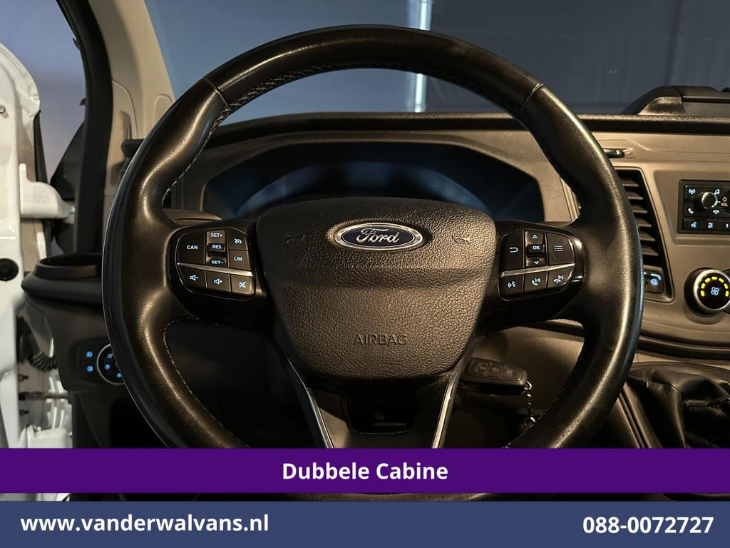 Ford Transit Custom 2.0 TDCI 131pk L2H1 Dubbele Cabine Euro6, Auto's, Voorwielaandrijving, 4 cilinders, Bedrijf, 6 stoelen
