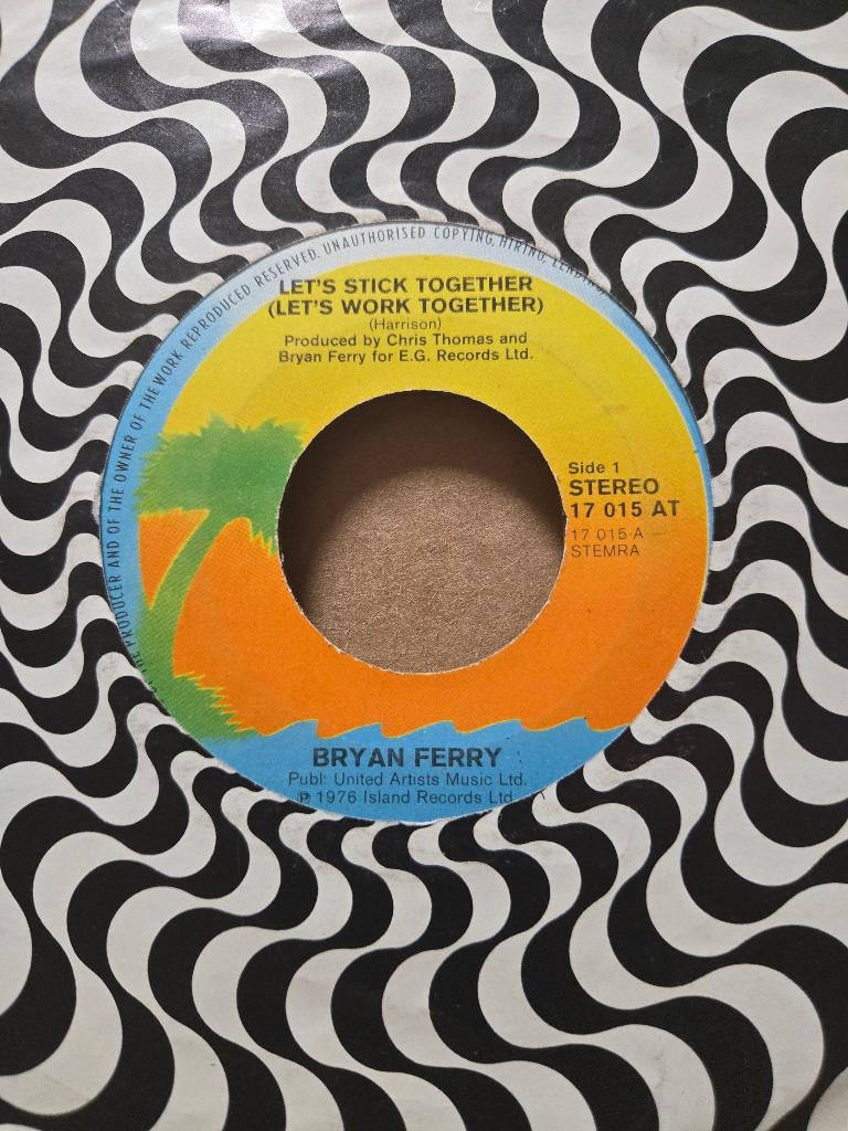 Bryan Ferry - Let's stick together, Cd's en Dvd's, Vinyl Singles, Gebruikt, Beschermende buitenhoes, Fotohoes, Single, 1970 - 1979