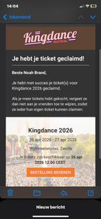 Kingdance ticket 26 april, Eén persoon