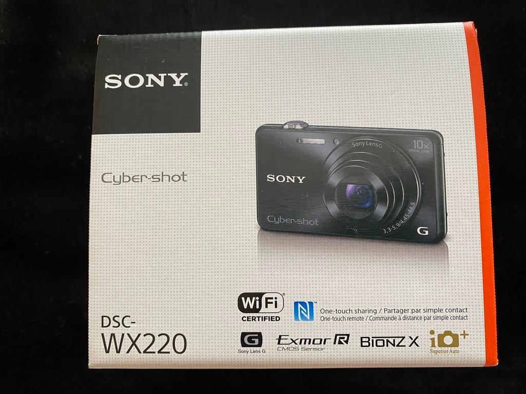 Sony Cybershot DSC WX220 zwarte compact camera, Full HD, Ophalen of Verzenden, Zo goed als nieuw, 8 tot 20x