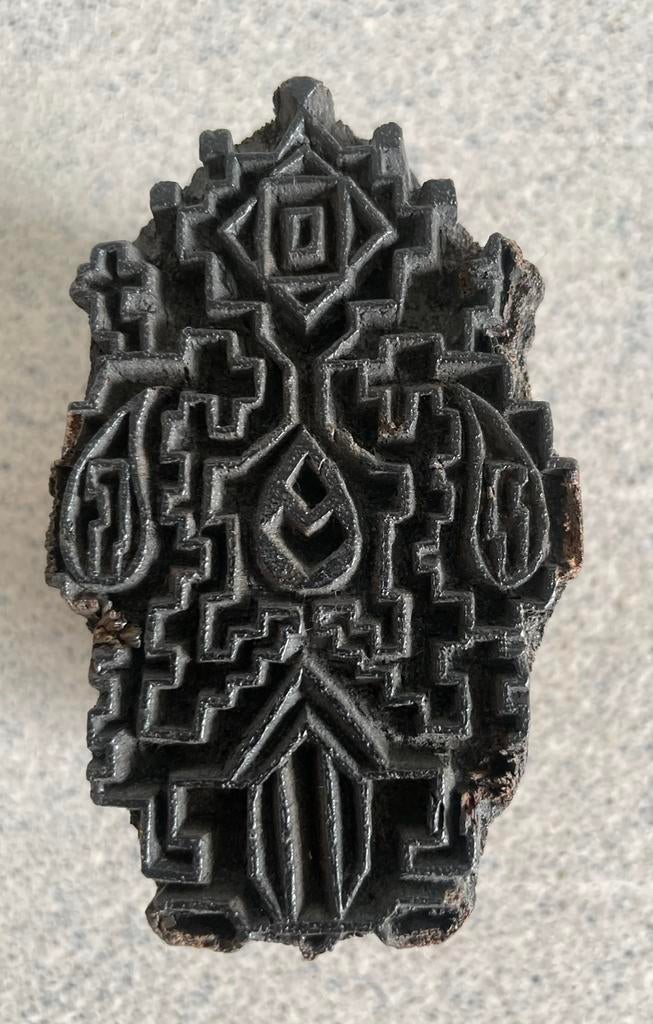 Prachtige houten batik stempel Indonesië, Ophalen of Verzenden