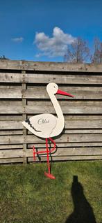 Houten geboorte ooievaar., Ophalen