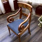 19e eeuwse Mahonie Biedermeier Bibliotheek Fauteuil, Ophalen