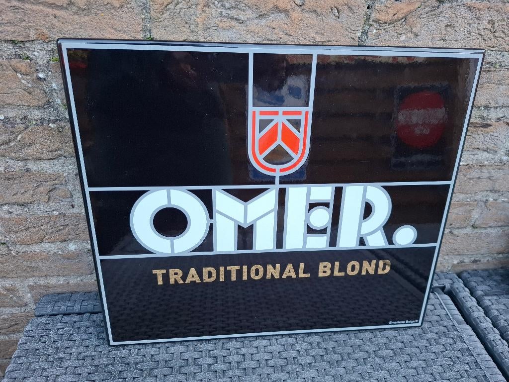 Emaillebord Omer Vanderghinste bier, Verzamelen, Ophalen of Verzenden, Nieuw, Reclamebord, Plaat of Schild, Overige merken