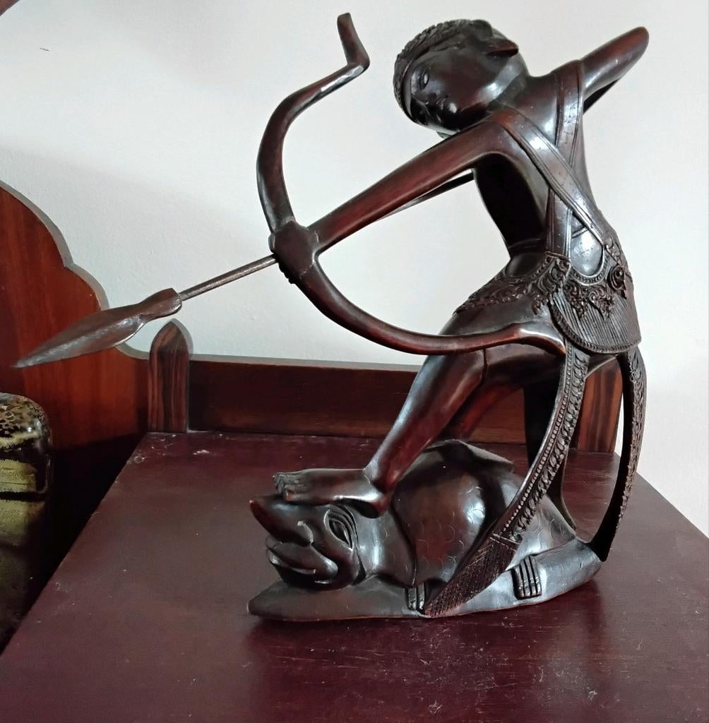 Art deco bali boogschutter op schildpad, Ophalen of Verzenden, Dier