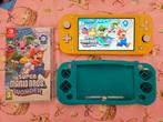 Nintendo switch lite met Super Mario Bros Wonder te koop, Ophalen of Verzenden, Geel, Zo goed als nieuw, Met beschermhoes of tas