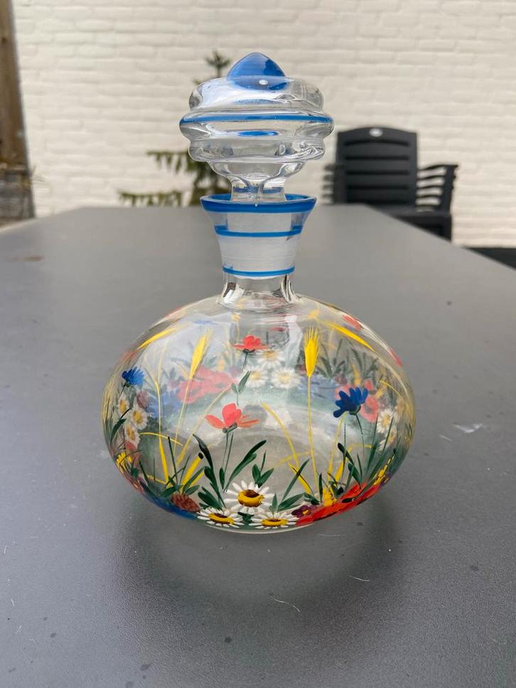 Glazen bloemen karaf, Antiek en Kunst, Antiek | Glas en Kristal, Ophalen of Verzenden