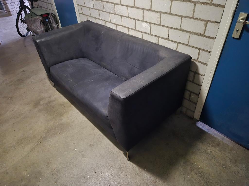 Montel bank zwart, Huis en Inrichting, Banken | Bankstellen, Gebruikt, 150 tot 200 cm, Tweepersoons, 75 tot 100 cm