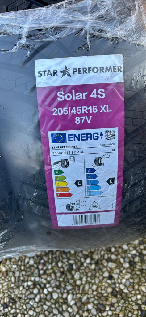 Star Performer Solar 4S All Season Banden 205/45R16 XL, Ophalen, 16 inch, Nieuw, 205 mm