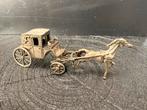 Antieke Zilveren Miniatuur Koets met Paard - 800 Zilver, Antiek en Kunst, Verzenden, Zilver