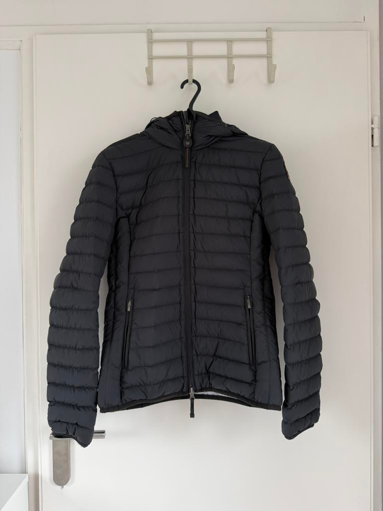 Parajumpers Juliet zwart gewatteerde jas maat M, Ophalen, Zo goed als nieuw, Maat 38/40 (M), Zwart