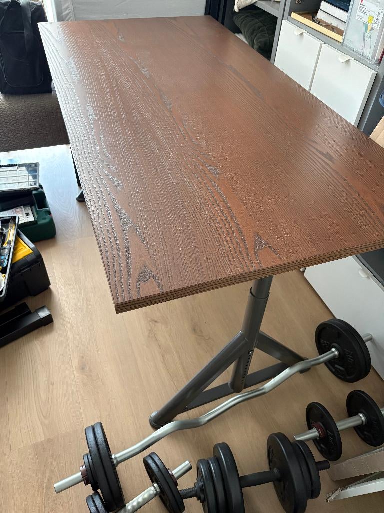 IKEA Desk 160*80 IDASEN (verstelbaar), Huis en Inrichting, Bureaus, Ophalen, Zo goed als nieuw, IKEA, Bruin