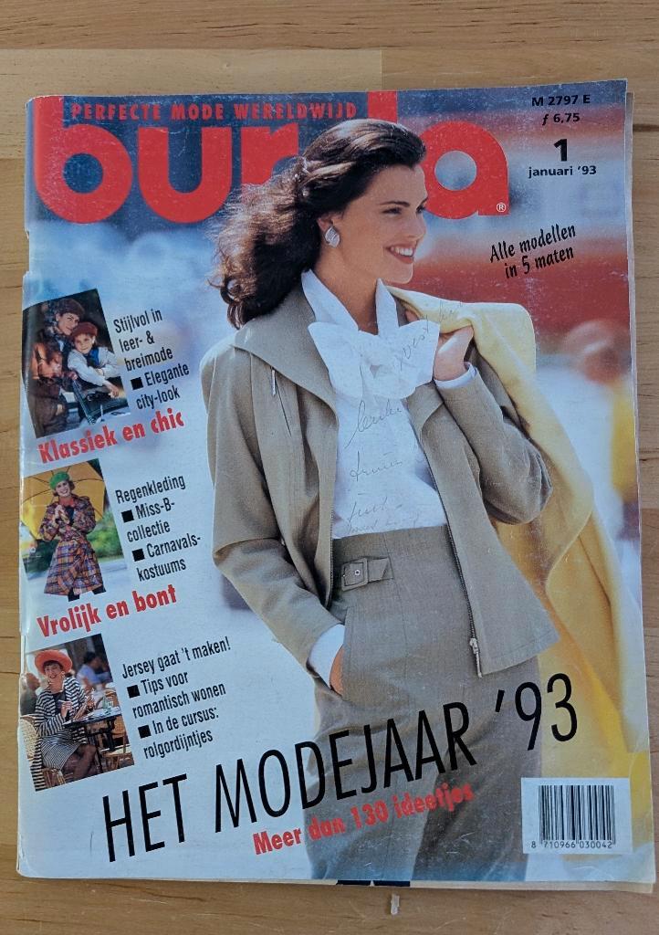 Burda nr 1 januari 1993 carnaval, regenkleding, leer, Hobby en Vrije tijd, Kledingpatronen, Zo goed als nieuw, Vrouw, Burda, Ophalen of Verzenden