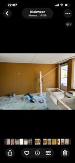 Histor verf: 4L Almond Brittle & 4L Okergeel (Totaal 8L), 5 tot 10 liter, Geel, Ophalen of Verzenden, Verf