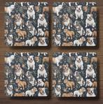 American Bully patroon onderzetters met houder, Ophalen of Verzenden, Nieuw, Glas of Kopje