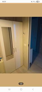 2 deurs witte kledingkast vaste prijs 50 euro, Ophalen, Met deur(en), Gebruikt, 50 tot 100 cm