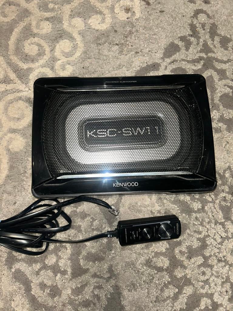 Kenwood KSC-SW11 actieve subwoofer, Auto diversen, Autospeakers, Ophalen of Verzenden, Zo goed als nieuw