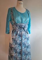 Schort jurk gemaakt van Liberty katoen one size lange riem, Ophalen of Verzenden, Nieuw, Blauw, Schort