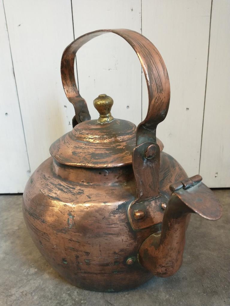 Antieke koperen appelketel, Antiek en Kunst, Ophalen, Koper