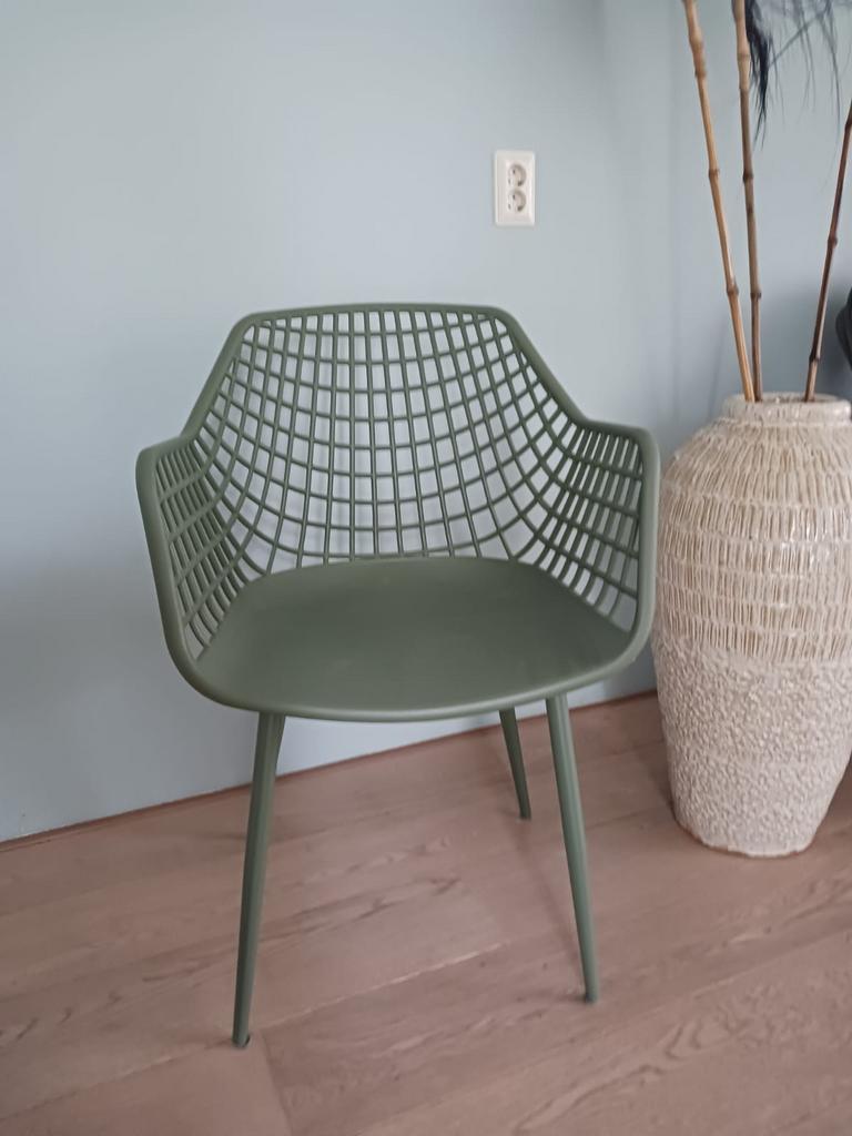 Webbing kuipstoel groen, Huis en Inrichting, Stoelen, Zo goed als nieuw, Eén, Overige kleuren, Ophalen