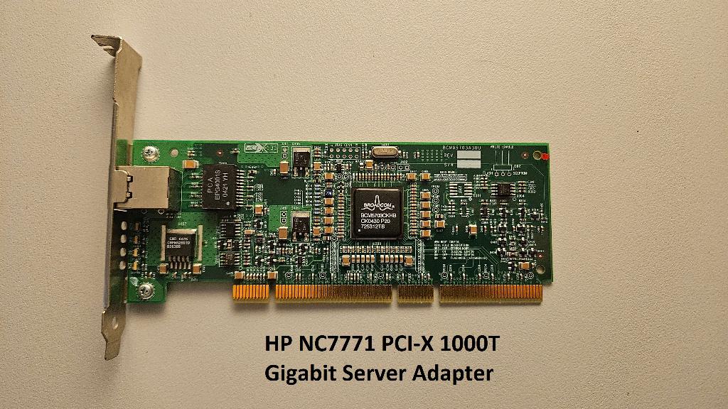 HP NC7771 PCI-X 1000T Gigabit Server Adapter, Ophalen of Verzenden, HP Hewlett-Packard