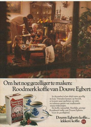 retro reclame 1975 Douwe Egberts koffie met Kerstmis beschikbaar voor biedingen