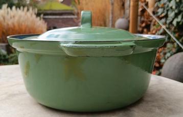 FE BELGIUM groene gietijzeren faitout pan 20 cm (G309) beschikbaar voor biedingen