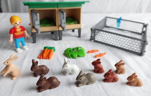Playmobil 6140 Konijnenhok met Buitenren, Kinderen en Baby's, Speelgoed | Playmobil, Gebruikt, Complete set, Ophalen of Verzenden