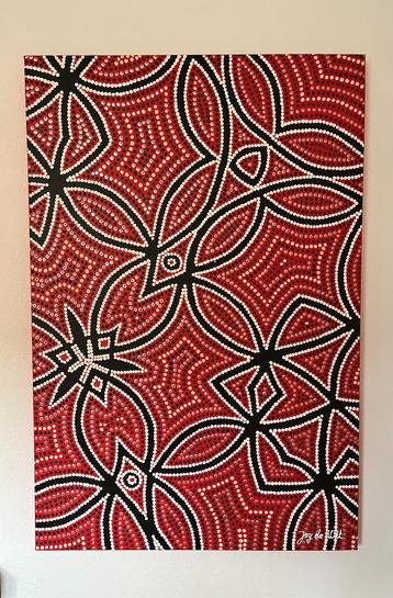 Groot schilderij pointillisme .Joy de Wit. beschikbaar voor biedingen