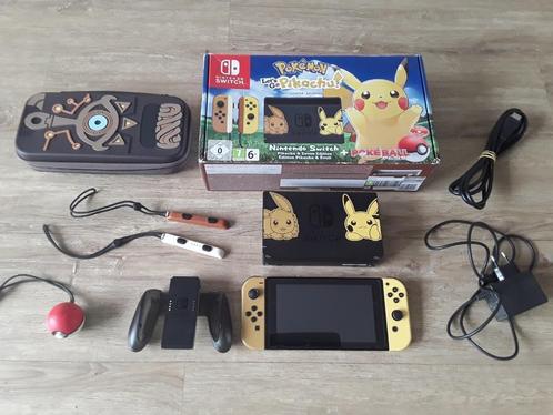 Nintendo Switch Pokémon Pikachu & Eevee Edition + Extra's, Spelcomputers en Games, Spelcomputers | Nintendo Switch, Zo goed als nieuw